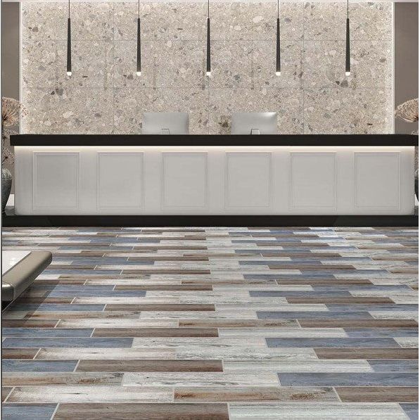 Heather Mix Matt Porcelain Floor Tile - 150 x 600mm