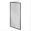 Hopper Black Frame Shower Screen - Fluted Glass 1080mm