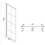 Hopper Black Grid Frame Crittall Shower Screen - 1080mm