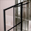 Hopper Black Grid Frame Crittall Shower Screen - 1080mm