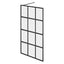 Hopper Black Grid Frame Crittall Shower Screen - 1080mm