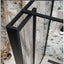 Hopper Black Fluted Glass Frame Shower Screen 680mm & 300mm Single Frame Return Panel N23