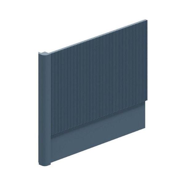 Jack Ribbed End Bath Panel & Corner Post in Blue N23