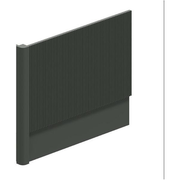 Jack Ribbed End Bath Panel & Corner Post in Green N23