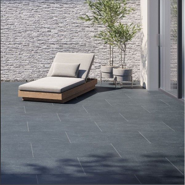 Jemma Anthracite Matt Outdoor Porcelain Tile - 600x900mm