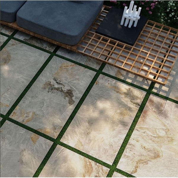 Katie Beige Outdoor Porcelain Tile - 600x1200mm