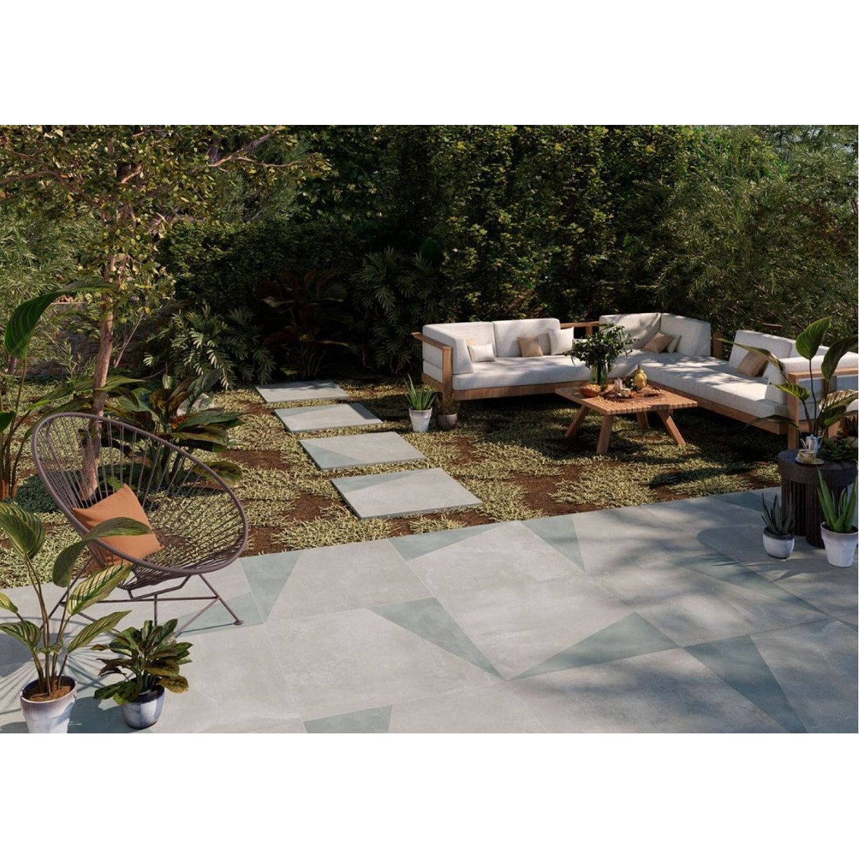 Kayla Triangle Outdoor Matt Porcelain - 610x610mm