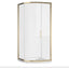 Murphy Brushed Gold Sliding Shower Door Quadrant - 1000x900mm