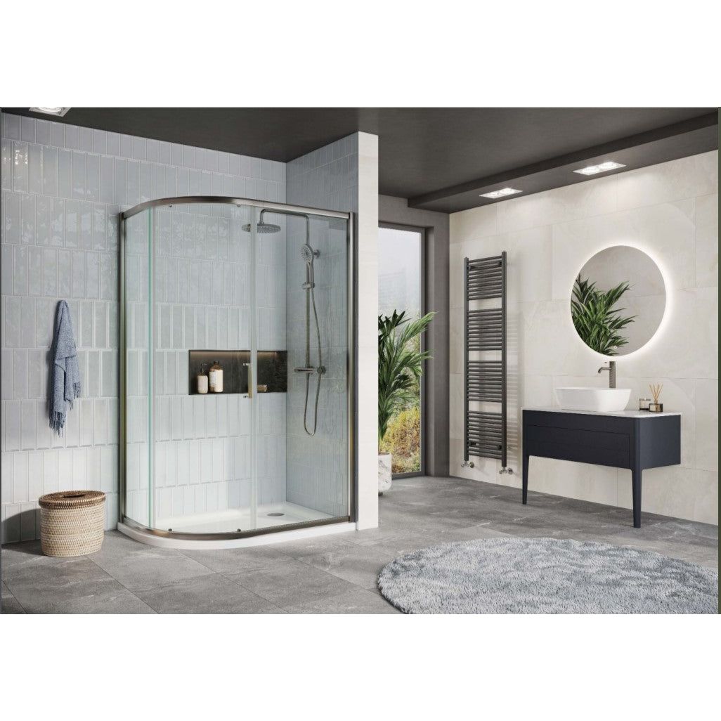 Murphy Gunmetal Sliding Shower Door Quadrant - 1200x800mm