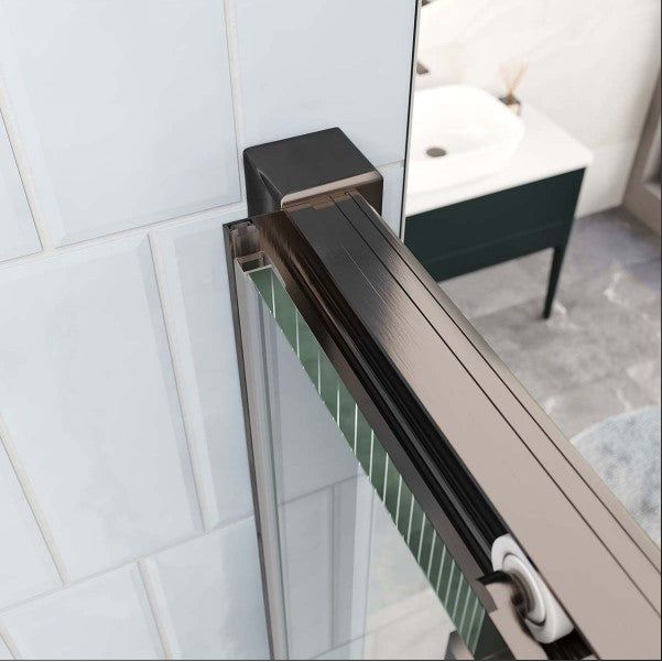 Murphy Gunmetal Sliding Shower Door Quadrant - 1200x800mm