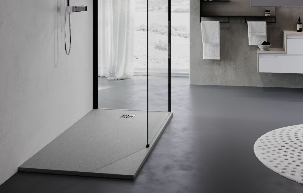 Novellini Novomatt Shower Tray 800x800x30mm - Grey Stone