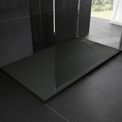 Novellini Novosolid Shower Tray Raised Panel Kit 70-100cm - Grey