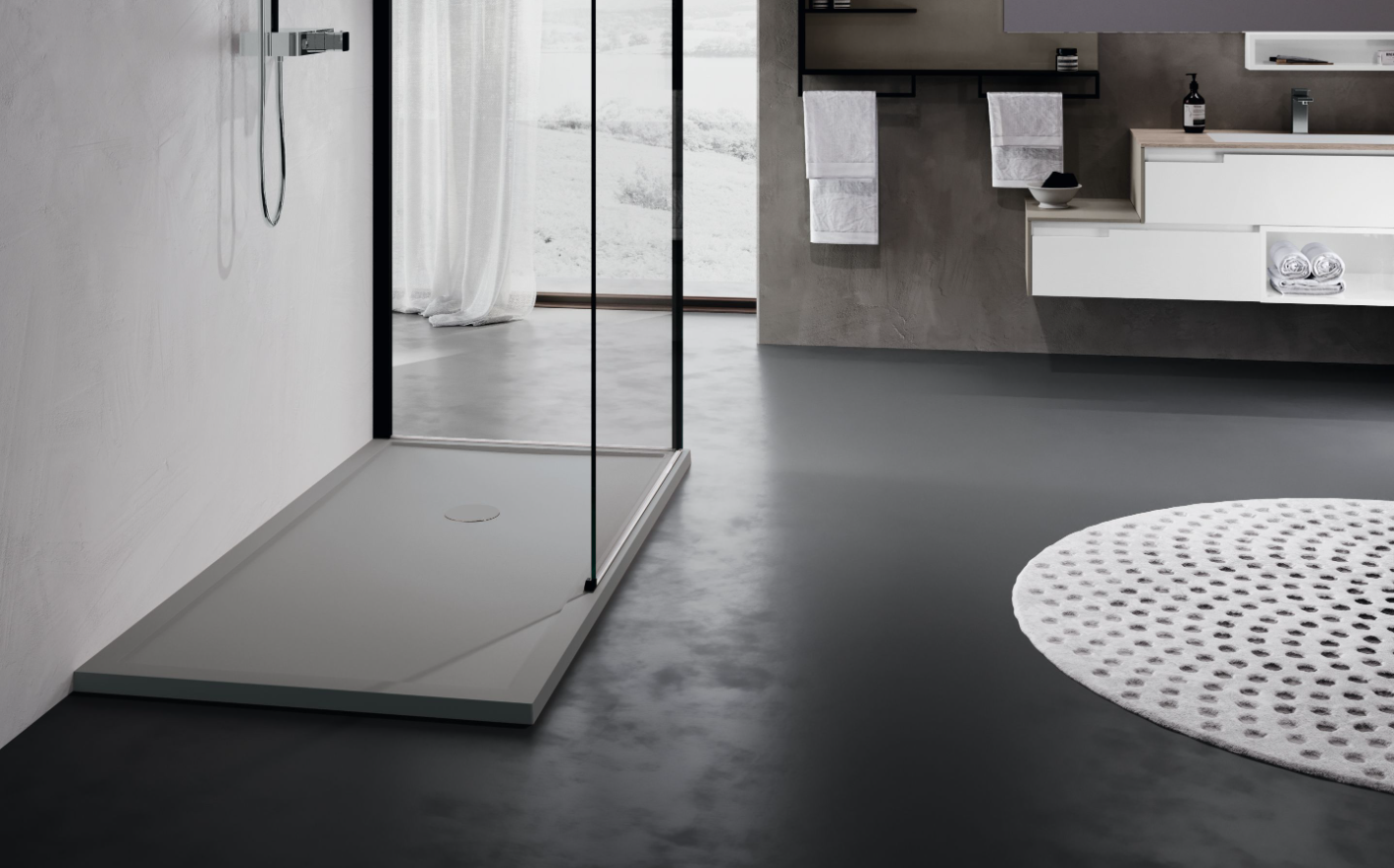 Novellini Olympic Plus Shower Tray 1800x750x45mm - Grey