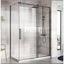 Raya 1400mm Black Sliding Shower Door