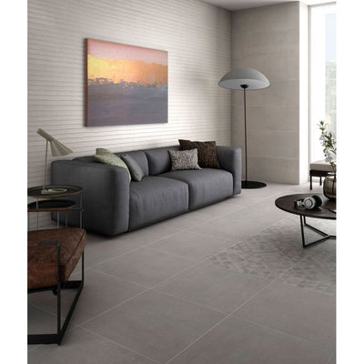 Radiance Grey Rectifed Ceramic Tile - 600x600mm