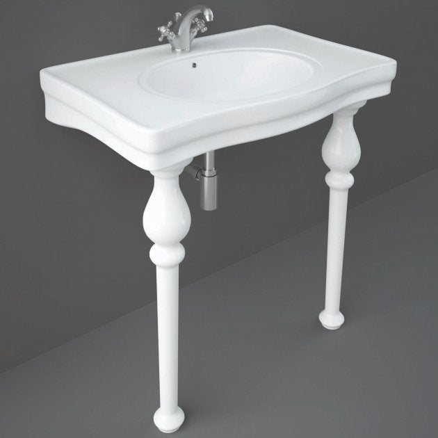 RAK Console Alexandra Basin with Ceramic Legs 850mm Wide - 1 Tap Hole