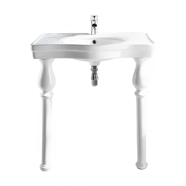 RAK Console Alexandra Basin with Ceramic Legs 850mm Wide - 1 Tap Hole