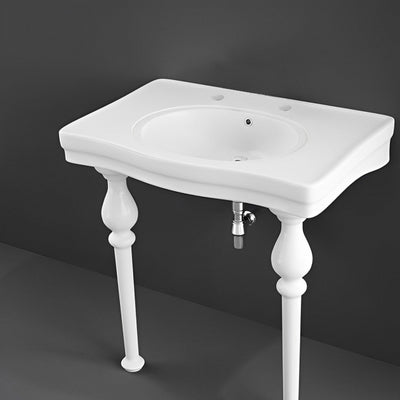 RAK Console Alexandra Basin with Ceramic Legs 850mm Wide - 2 Tap Hole