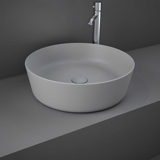 RAK Feeling Round Countertop Wash Basin 420mm Wide - Matt Grey