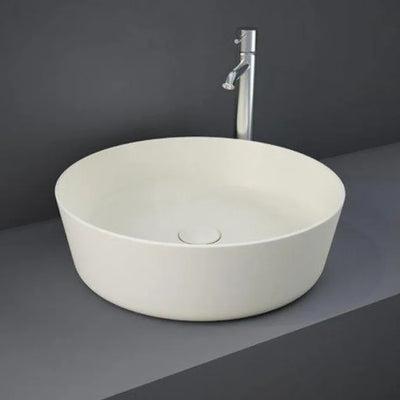 RAK Feeling Round Countertop Wash Basin 420mm Wide - Matt Greige