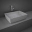 RAK Feeling Rectangular Countertop Wash Basin 500mm Wide - Matt Grey