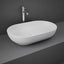 RAK Feeling Oval Countertop Wash Basin 550mm Wide - Matt White