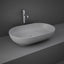 RAK Feeling Oval Countertop Wash Basin 550mm Wide - Matt Grey