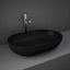 RAK Feeling Oval Countertop Wash Basin 550mm Wide - Matt Black