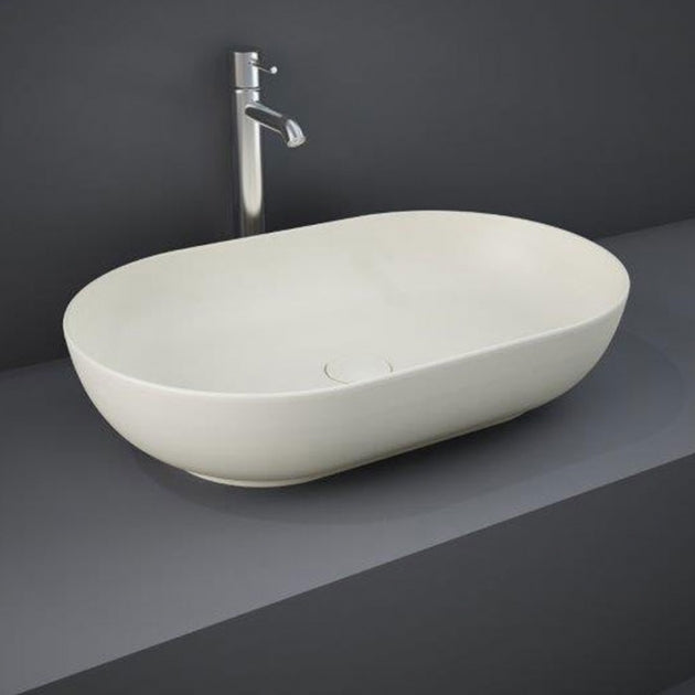 RAK Feeling Oval Countertop Wash Basin 550mm Wide - Matt Cappuccino