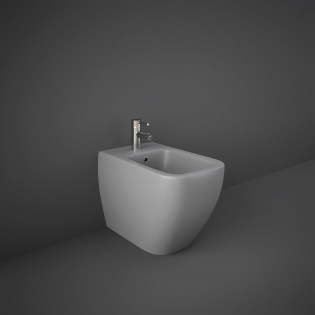 RAK Feeling Back to Wall Bidet 525mm Projection 1 Tap Hole - Matt Grey