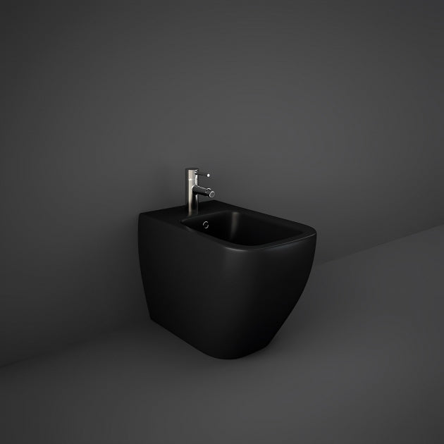 RAK Feeling Back to Wall Bidet 525mm Projection 1 Tap Hole - Matt Black