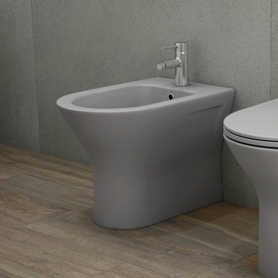 RAK Feeling Rimless Back to Wall Bidet 550mm Projection - Matt Grey