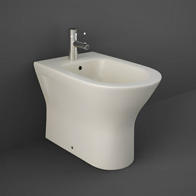 RAK Feeling Rimless Back to Wall Bidet 550mm Projection - Matt Greige