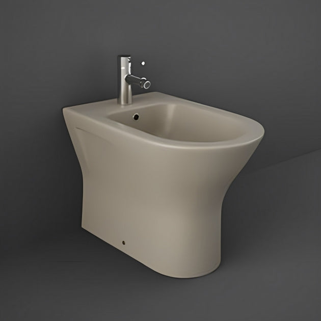 RAK Feeling Rimless Back to Wall Bidet 550mm Projection - Matt Cappuccino