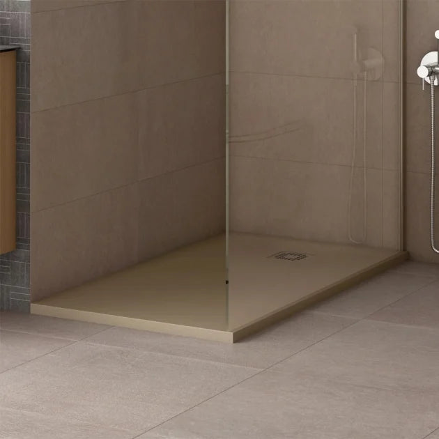 RAK Feeling Cappuccino Stone Effect Rectangular Shower Tray 1200mm x 900mm