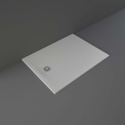 RAK Feeling Grey Stone Effect Rectangular Shower Tray 1200mm x 900mm