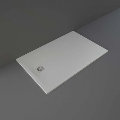 RAK Feeling Grey Stone Effect Rectangular Shower Tray 1400mm x 900mm