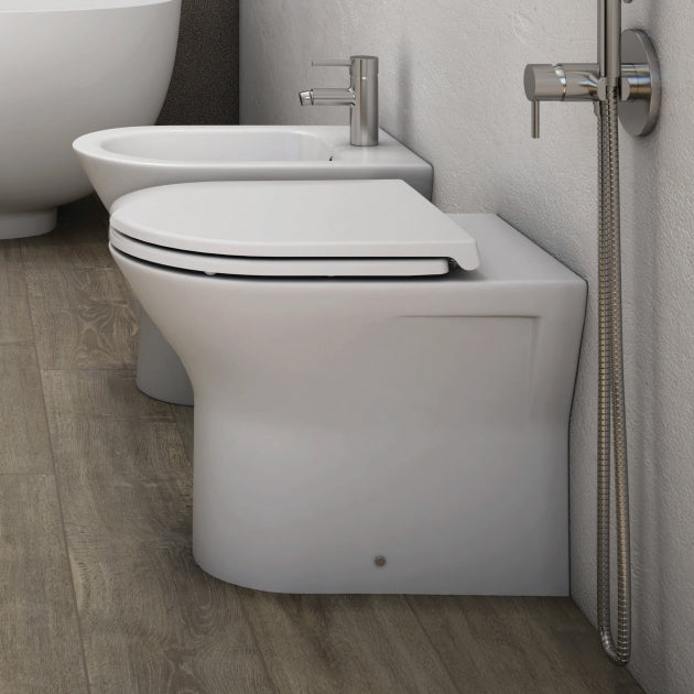 RAK Feeling Rimless Back to Wall Toilet with Soft Close Seat - Matt White