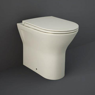 RAK Feeling Rimless Back to Wall Toilet with Soft Close Seat - Matt Greige