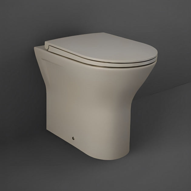 RAK Feeling Rimless Back to Wall Toilet with Soft Close Seat - Matt Cappuccino