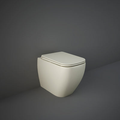 RAK Feeling Rimless Back to Wall Toilet 525mm Projection with Soft Close Seat - Matt Greige