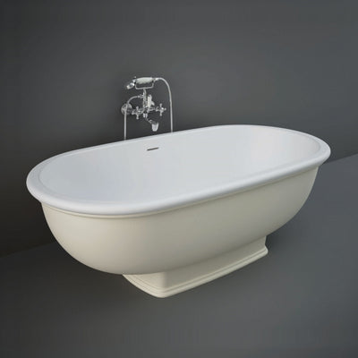 RAK Washington Freestanding Bath 1560mm X 810mm - Matt Greige