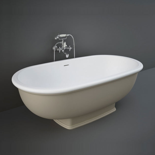 RAK Washington Freestanding Bath 1560mm X 810mm - Matt Cappuccino