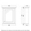 RAK Washington Mirrored Bathroom Cabinet 650mm W x 750mm H - White