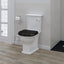 RAK Washington Close Coupled Toilet with Horizontal Outlet & Lever Cistern - Black Seat