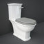 RAK Washington Close Coupled Toilet with Horizontal Outlet & Lever Cistern - Matt Grey Seat