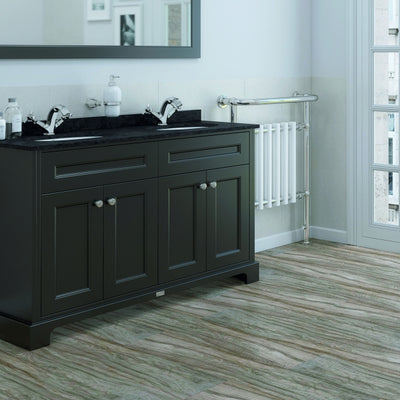 RAK Washington 1200mm 4-Door Floor Standing Vanity Unit Inc Black Marble Top & Splashback