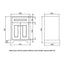 RAK Washington Traditional Floor Standing 2 Door Vanity Unit 600mm Wide Inc Basin - Greige