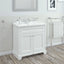 RAK Washington Traditional Floor Standing 2 Door Vanity Unit Inc Basin  800mm Wide - White