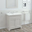 RAK Washington Traditional Floor Standing 2 Door Vanity Unit 800mm Wide Inc Basin - Greige